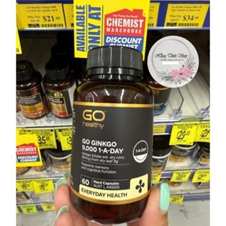 (Bill úc) Bổ não Go healthy, go ginkgo 9000 lọ 60 viên