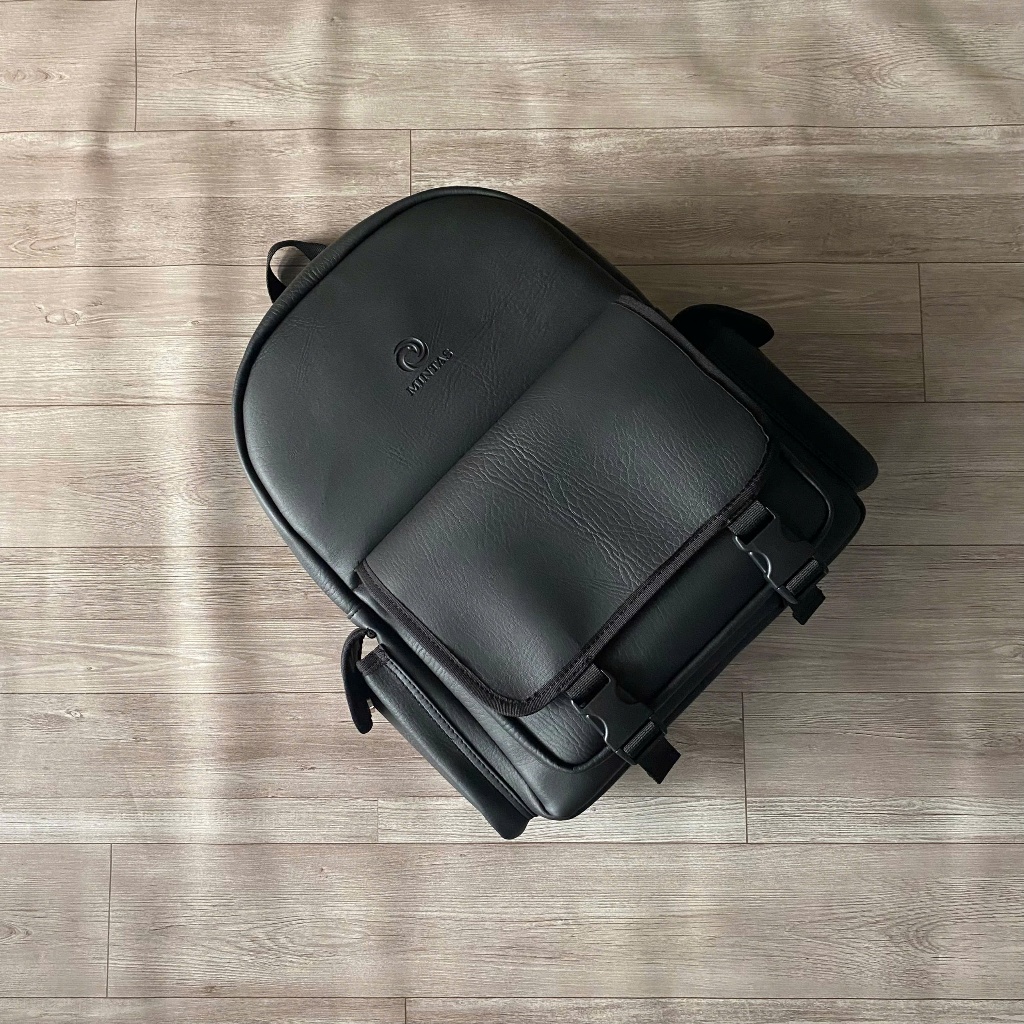 ( GIÁ MỞ BÁN ) balo da thời trang nam nữ nắp gập nhiều ngăn chống thấm nước. MINTAS M48