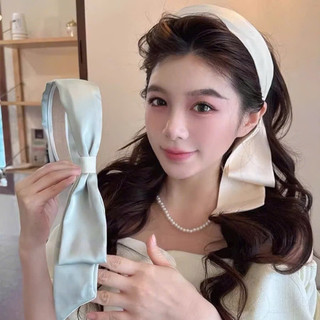 Băng Đô Vải Lụa Trắng Có Dây Dài Nữ Tính