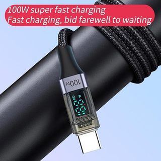 Dây Cáp sạc nhanh 100W Type C to Type C công suất 100W 20V 5A PD dùng cho Laptop Smartphone Điện Thoại Máy Tính