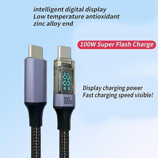 Dây Cáp sạc nhanh 100W Type C to Type C công suất 100W 20V 5A PD dùng cho Laptop Smartphone Điện Thoại Máy Tính