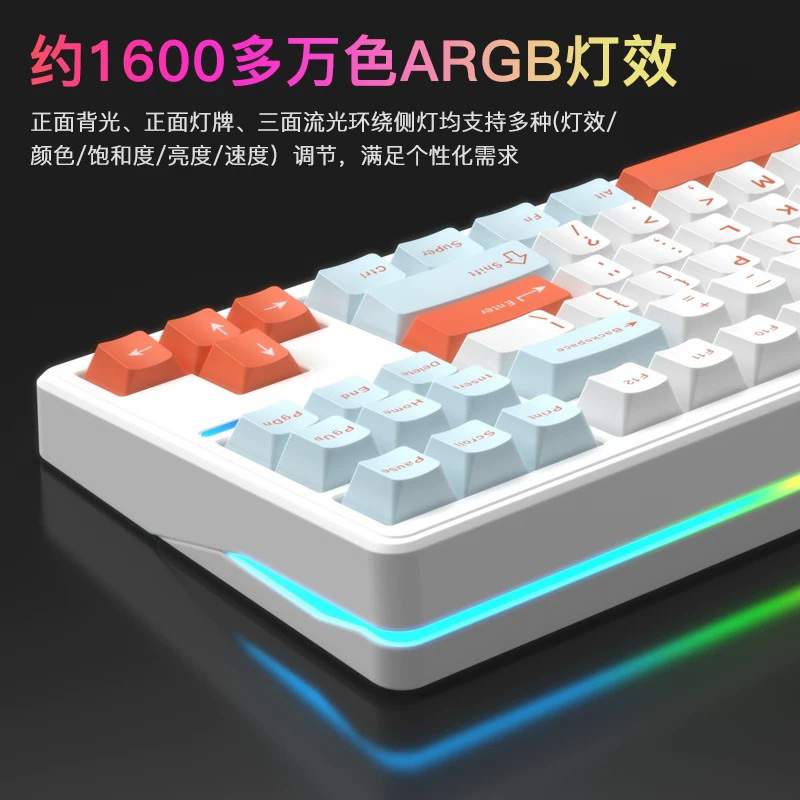 Bàn Phím Cơ Không Dây Riccks RS8 V2 - 3 Mode | Mạch Xuôi | Led RGB+Led viền | Full Foam,Full Mod | QMK-VIA | BigBuy360 - bigbuy360.vn