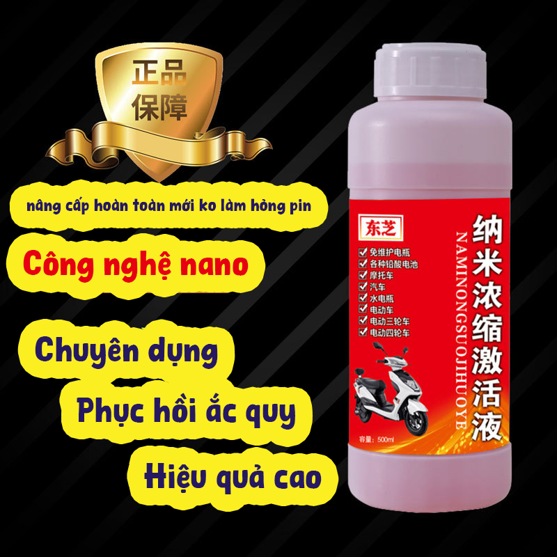 Dung dịch phục hồi bình điện xe điện Nước bổ sung dùng cho mọi loại bình khô và nước