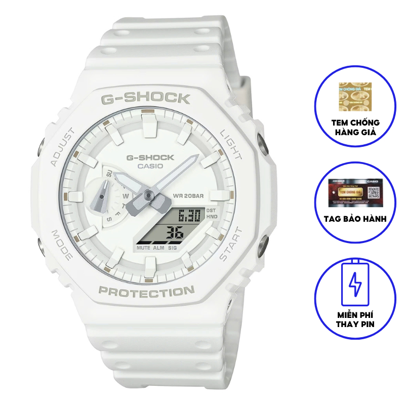 Đồng Hồ Casio Nam Dây Nhựa GSHOCK GA-2100-7A7 Chính Hãng