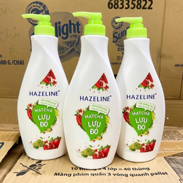 Sữa dưỡng thể Hazeline Matcha lựu đỏ 370g