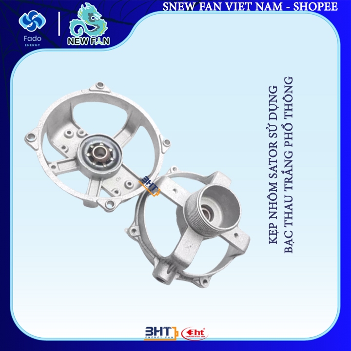 Kẹp nhôm stator quạt có răng - lồng chụp sato b3 b4