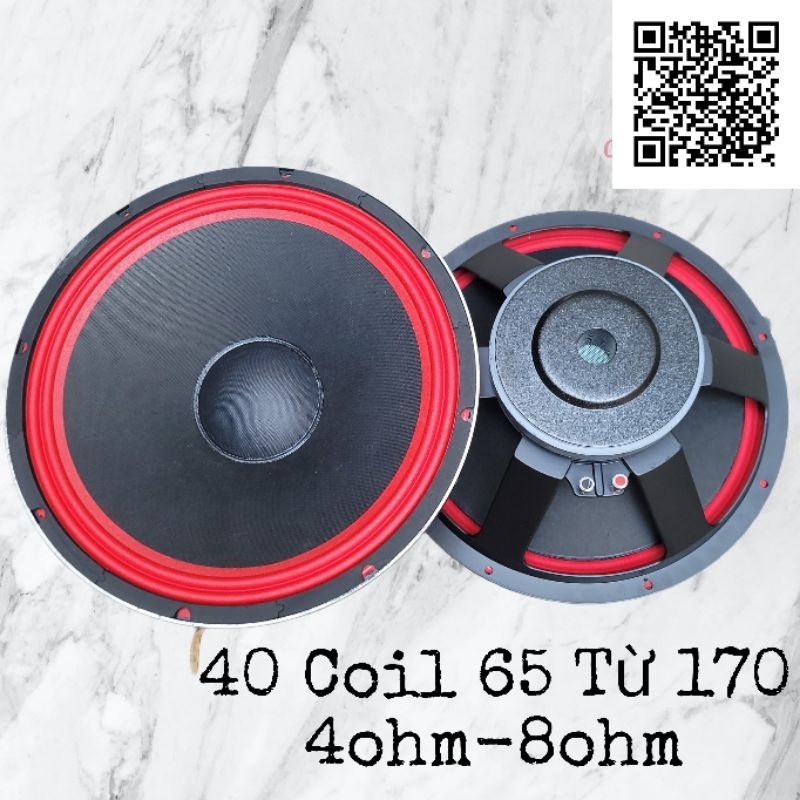 Loa Bass 40 Coil 65 Từ 170 Sườn Nhôm 4ohm 8ohm (1 Chiếc)