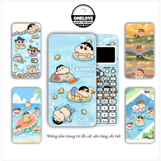 Miếng dán cho máy tính Casio fx 570 , fx 580 , fx 880 ,...in hình Shinchan bộ 2 đã cắt sẵn từng chi tiết in hình theo yc