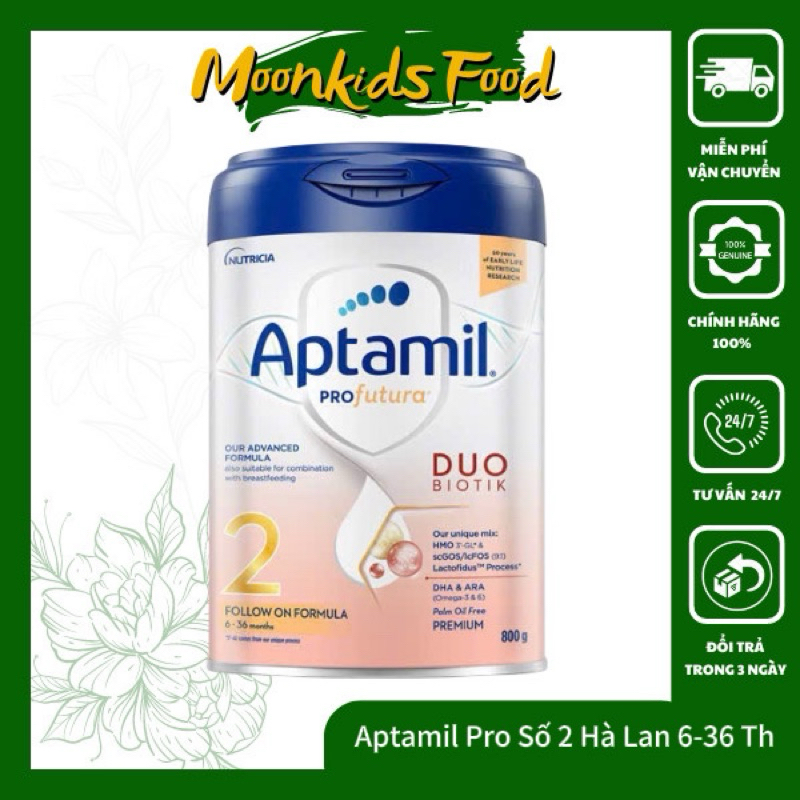 Sữa Aptamil Profutura Duobiotik Hà Lan Số 2 Hộp 800gr Giúp Bé Tăng Cân Chiều Cao Và Hệ Miễn Dịch