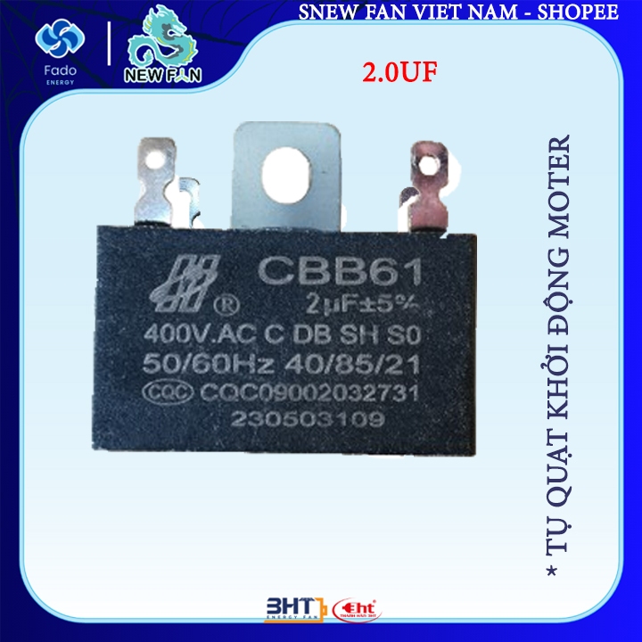 10 tụ điện 2 MF 400VAC - Tụ quạt điện