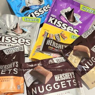  Kẹo Socola Hershey's Kisses & Nuggets Nhập Mỹ Nhiều Vị Thơm Ngon 