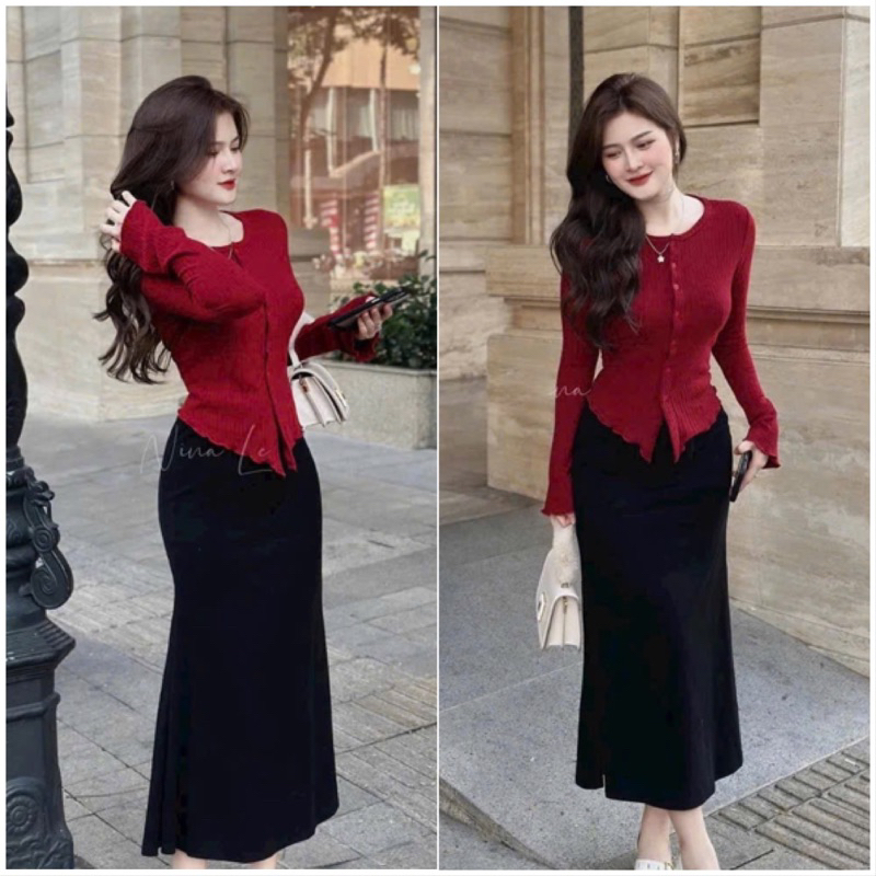  Áo thun cổ tròn tay dài ph801 bigsize 45-90kg tay loe vạt nhọn tôn dáng có nhiêu màu chất thun gân tăm 