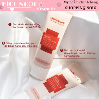 Kem Chống Nắng Cell Fusion C Hồng Nâng Tông Da Trắng Hồng Toning Sunscreen 100 SPF50+/ PA++++