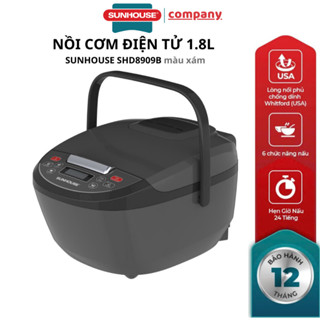 [chính hãng] NỒI CƠM ĐIỆN TỬ 1.8L SUNHOUSE SHD8909B - Bảo hành 12 tháng