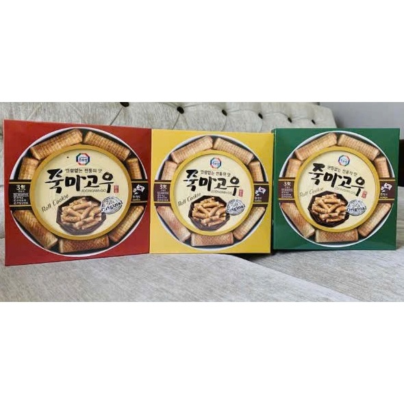 BÁNH CUỘN ROLL COOKIE JOONGMA-GO HỘP 365G VỊ DỪA/ MÈ ĐEN/ RONG BIỂN/ BÁNH QUẾ CUỘN HÀN QUỐC