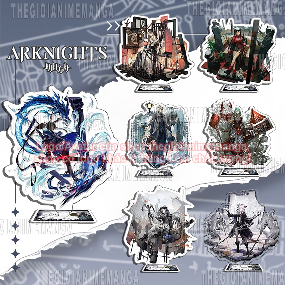 (TẶNG KÈM CARD) Mô hình nhân vật standee game ARKNIGHTS mica in hình anime chibi trang trí trưng bày