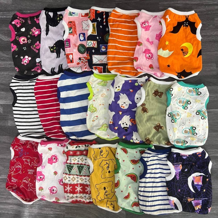 [S-5XL] Áo thun mềm mại vải Cotton co giãn cho thú cưng