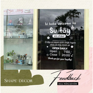 Decal dán kính chữ dán kính làm theo yêu cầu