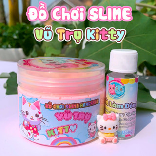  Slime Bơ Vũ Trụ Kitty Màu Hồng Vàng - Butter Slime Mềm Mịn Kèm Charm Trang Trí - Đồ Chơi Sáng Tạo Làm Quà Tặng Cho Bé 