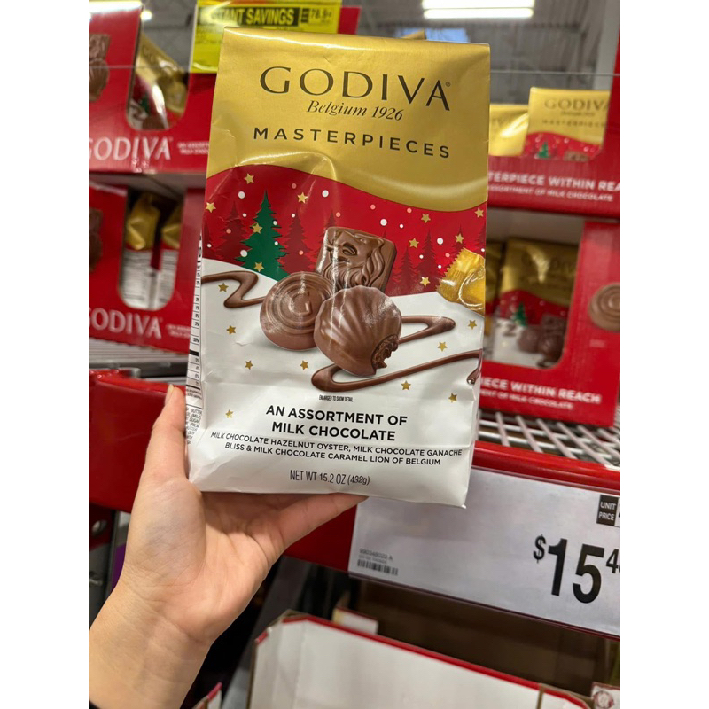 🍫🎄❄️✨❤️ SOCOLA SỮA GIÁNG SINH GODIVA BELGIUM 1926 MASTERPIECES AN ASSORTMENT OF MILK CHOCOLATE NOEL 