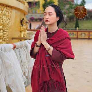 Khăn cashmere Tây Tạng  - phụ kiện đi chùa - khăn len bề mặt rất mềm, giặt không xù lông