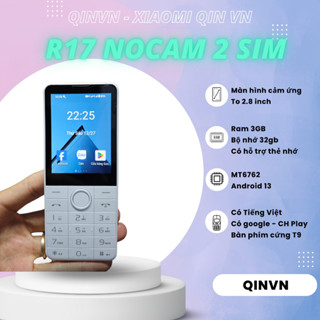 R17 nocam 2 sim - Điện thoại không camera có cảm ứng - Android 13 - Doov có Google, CH Play, tiếng Việt giống Qin F22