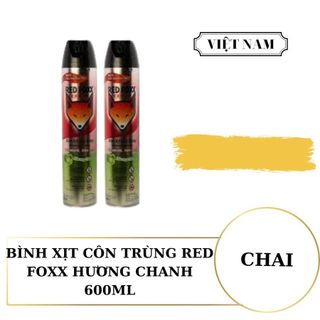  BÌNH XỊT CÔN TRÙNG RED FOXX HƯƠNG CHANH 600ML 