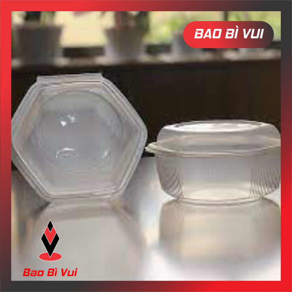 [Lốc 100] Hộp nhựa lục giác - BAO BÌ VUI