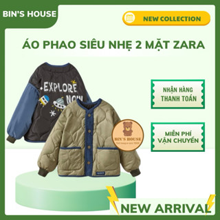 Áo phao 2 mặt Zara cho bé trai sz 1-5y