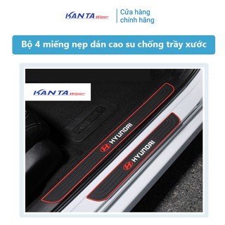 Bộ 4 miếng nẹp cao su chống trầy xước bậc cửa ô tô - Nep dán cốp ô tô - Bảo vệ chống trầy xước hiệu quả - KT