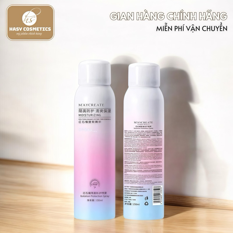 xịt chống nắng makeup body MayCreate