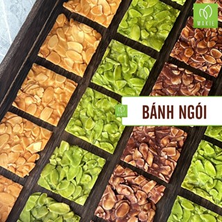 Bánh ngói hạnh nhân mix vị Makie Healthy, thanh dinh dưỡng mix vị dành cho chế độ eatclean