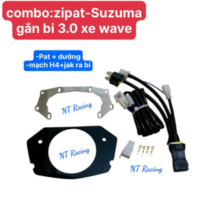 Pat gắn đèn bi cầu led cho xe Wave pha Zipat suruma