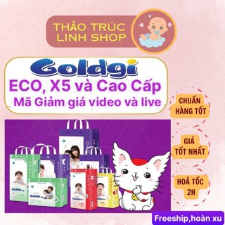 (HCM) Tã bỉm Goldgi Eco/Goldgi X5/ CAO CẤP mới 2023 Nhật Bản đủ size NB86/S76/M66/L56/M54/L48/XL44/XXL32