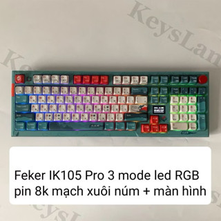 <New> Bàn phím cơ không dây Feker IK105 Plus- Ik85 Plus (3 mode -mạch xuôi-  Led RGB- gasket mount-hotswap 5 pin)