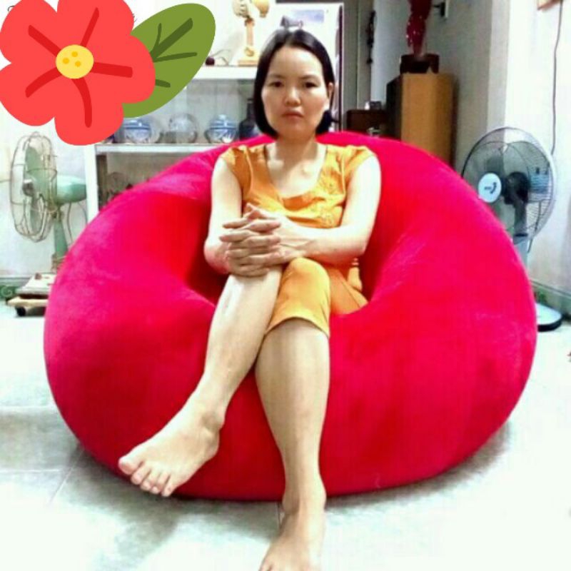 VỎ GHẾ LƯỜI HẠT XỐP size Đại (ko kèm hạt xốp )