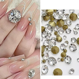 Đá chân nhọn nhiều size, đá làm nail, đá trang trí
