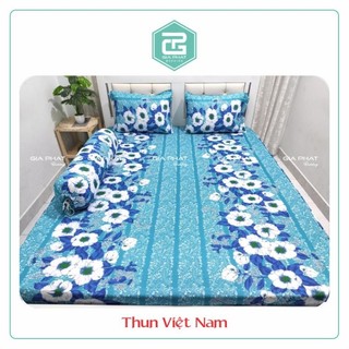 Bộ ga giường Thun lạnh việt nam cao cấp ( 1 ga + 2 áo nằm+ 1 áo ôm, đủ kích thước)