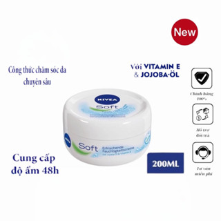 Kem dưỡng ẩm mềm mịn Nivea Soft 200ml cho mặt và toàn thân