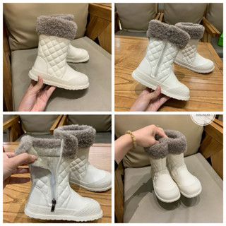 Boot lông cổ nâu mềm,êm,nhẹ cho bé gái chảnh genZ size 26-37 mã (0016)