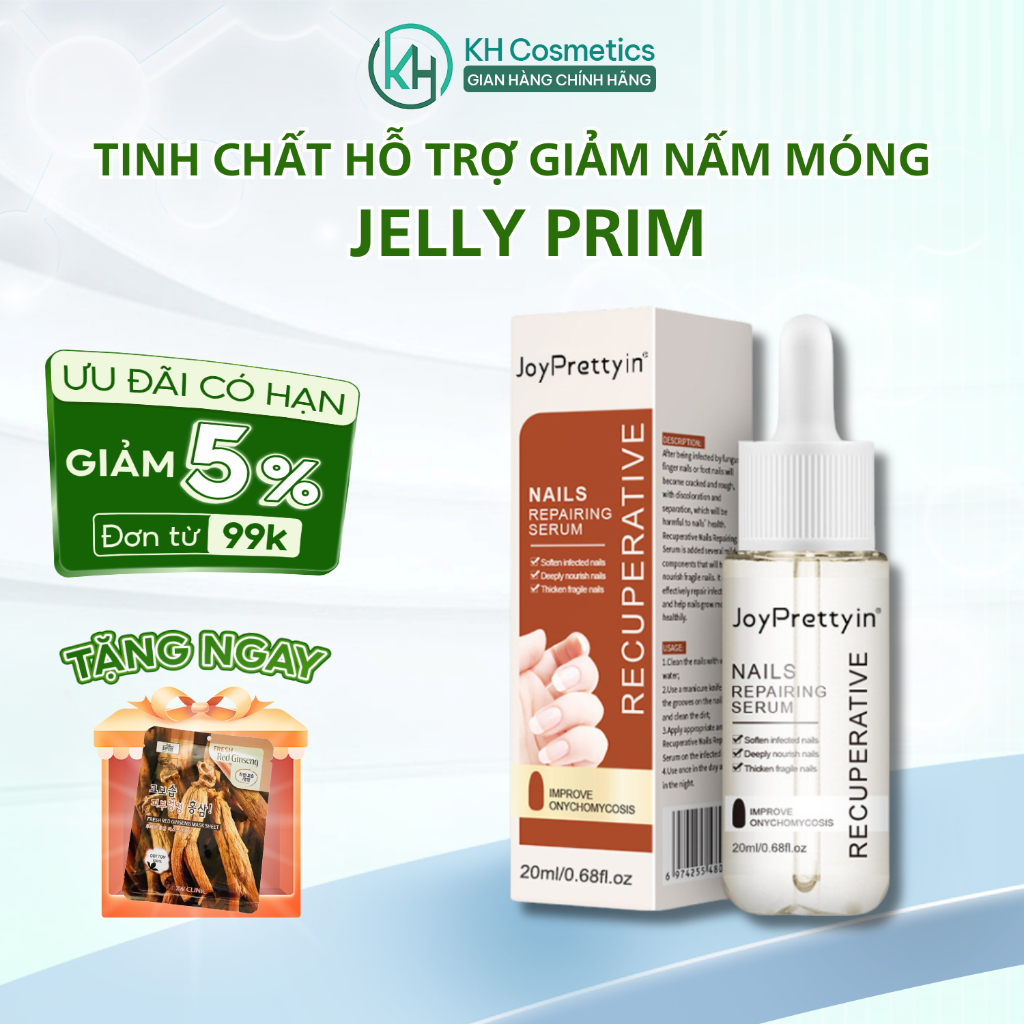 Tinh chất phục hồi móng tay và móng chân Jelly Prim dưỡng móng phục hồi móng nấm - móng hư tổn