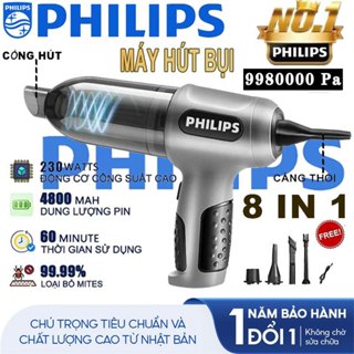 PHILIPS Máy Hút Bụi Cầm Tay Không Dây 8 TRONG 1 Hộ Gia Đình Cao Cấp Máy Hút Bụi Cầm Tay Hút Mạnh Xe Máy Tính la 998000Pa