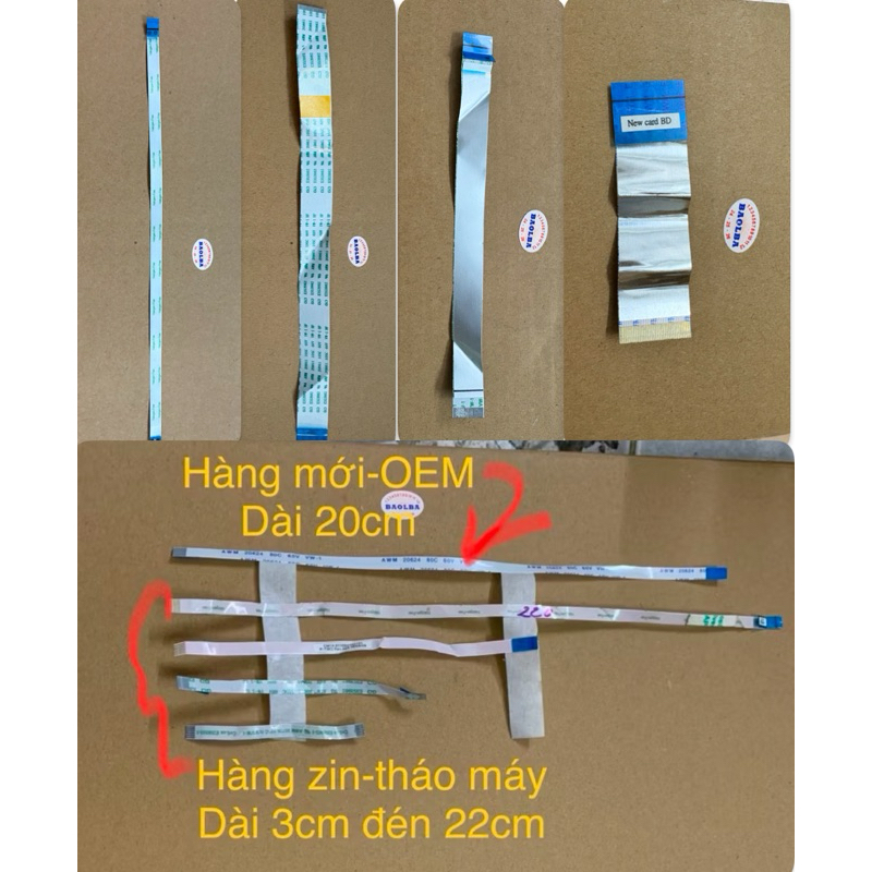 Cáp chuột cảm ứng - Cáp Board Usb - Cáp Ribon Touchpad laptop 6pin đến 40pin-khoảng cách  pin 0.5mm 