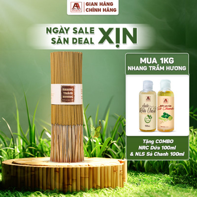 Nhang Trầm Hương 1kg An An Loại Cao Cấp Dài 38cm tiết kiệm hơn, mùi thơm dịu nhẹ.
