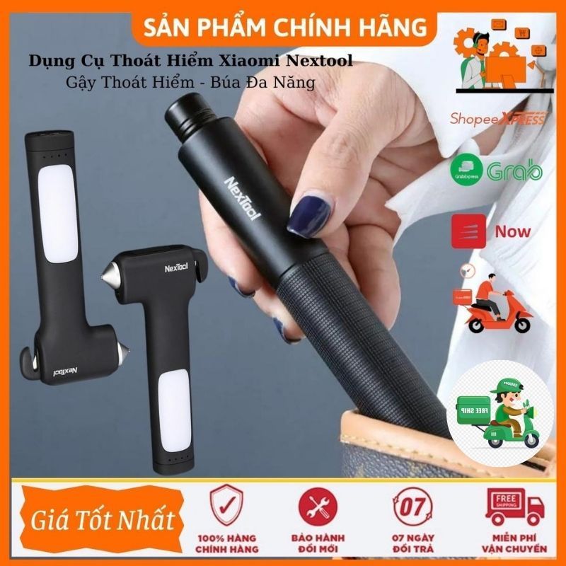 Búa Nextool Thoát Hiểm Khẩn Cấp 2 trong 1 đa năng - Hàng Chính Hãng