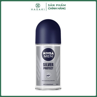 Lăn khử mùi cho nam phân tử bạc nivea 48h silver protect 25ml hasaki sản phẩm chính hãng