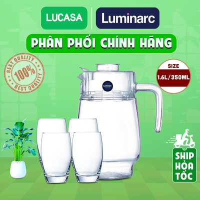 Bộ Bình Ly Thủy Tinh Luminarc Tivoli Salto 5 Món 1.6L/350ml - 5L2674L2560 | Phân Phối Chính Hãng