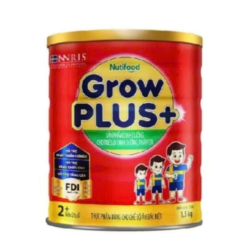 Sữa  Grow Plus+ Đỏ FDI 1,5kg của Nutifood (trên 2 tuổi)