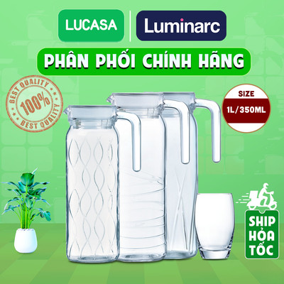 Bộ Bình Ly Thủy Tinh Luminarc Dona Salto 1L/350ml - DonaL2560 | Phân Phối Chính Hãng