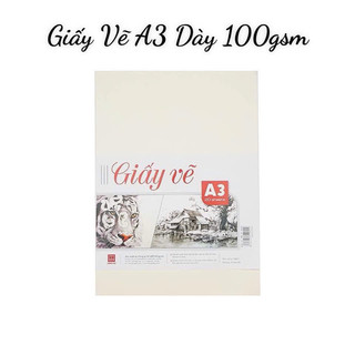 Giấy vẽ 1 xấp 20 tờ Tem Đỏ đl100gsm